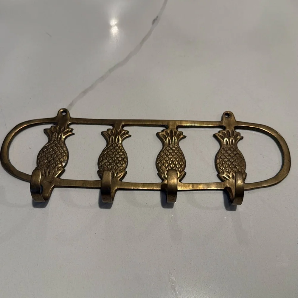 Brass Pineapple wall Key Holder